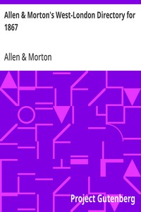 Cover of Allen & Morton's West-London Directory for 1867