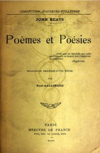 Cover of Poèmes et Poésies Traduction précédée d'une étude par Paul Gallimard