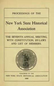 Cover of Proceedings of the New York Historical Association [1906]