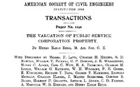 Cover of The Valuation of Public Service Corporation Property Transactions of the American Society of Civil Engineers, vol. LXXII, June, 1911, ASCE 1190