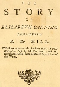 Cover of The Story of Elizabeth Canning Considered