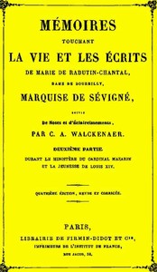 Cover of Mémoires touchant la vie et les écrits de Marie de Rabutin-Chantal, (2/6)