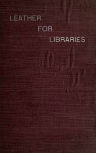 Cover of Leather for Libraries