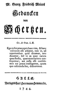 Cover of Gedancken von Schertzen