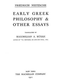 Cover of Early Greek Philosophy & Other Essays Collected Works, Volume Two