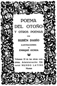 Cover of Poema del Otoño y otros poemas Obras Completas Vol. XI