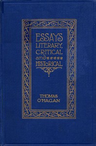 Cover of Essays Literary, Critical and Historical