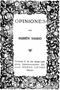 Cover of Opiniones Obras Completas Vol. X