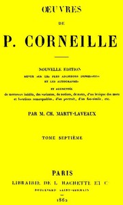 Cover of Œuvres de P. Corneille, Tome 07