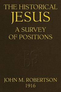 Cover of The Historical Jesus: A Survey of Positions