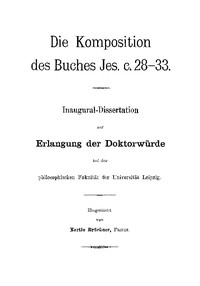 Cover of Die Komposition des Buches Jes. c. 28-33.