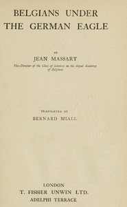 Cover of Belgians Under the German Eagle
