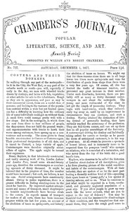 Cover of Chambers's Journal of Popular Literature, Science, and Art, No. 727, December 1, 1877