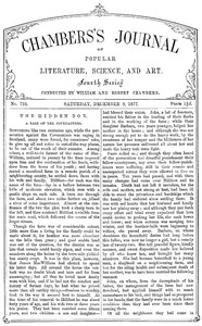 Cover of Chambers's Journal of Popular Literature, Science, and Art, No. 728, December 8, 1877