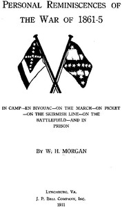 Cover of Personal Reminiscences of the War of 1861-5 In Camp—en Bivouac—on the March—on Picket—on the Skirmish Line—on the Battlefield—and in Prison