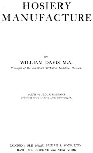 Cover of Hosiery manufacture