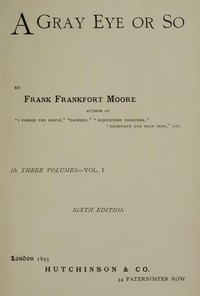 Cover of A Gray Eye or So. In Three Volumes—Volume II