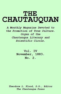 Cover of The Chautauquan, Vol. 04, November 1883 A Monthly Magazine Devoted to the Promotion of True Culture. Organ of the Chautauqua Literary and Scientific Circle.