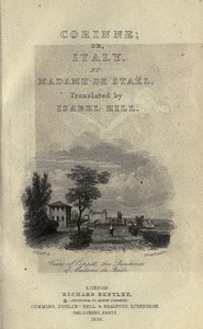 Cover of Corinne; or, Italy
