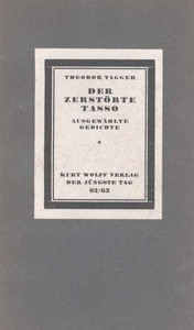 Cover of Der zerstörte Tasso: Ausgewählte Gedichte