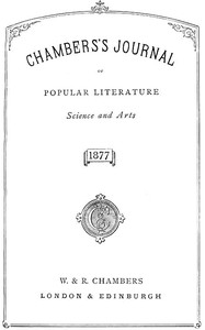 Cover of Chambers's Journal of Popular Literature, Science, and Art, Index for 1877