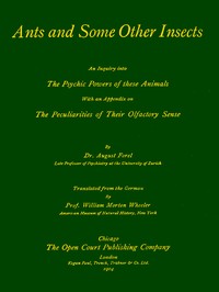 Cover of Ants and Some Other Insects: An Inquiry Into the Psychic Powers of These Animals