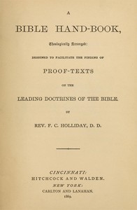 Cover of A Bible Hand-Book