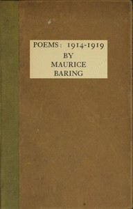Cover of Poems, 1914-1919