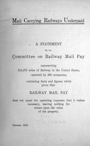 Cover of Mail Carrying Railways Underpaid