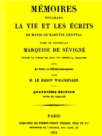Cover of Mémoires touchant la vie et les ecrits de Marie de Rabutin-Chantal, (4/6)