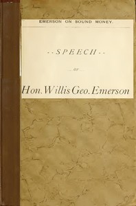 Cover of Emerson on Sound Money A Speech, 1896