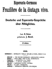 Cover of Esperanto-Germana frazlibro de la ĉiutaga vivo Deutsche und Esperanto-Gespräche über Alltägliches