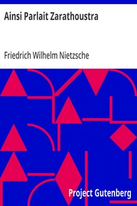 Cover of Ainsi Parlait Zarathoustra