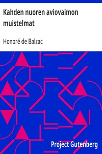 Cover of Kahden nuoren aviovaimon muistelmat