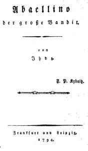 Cover of Abaellino der große Bandit