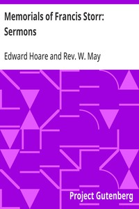 Cover of Memorials of Francis Storr: Sermons