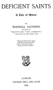 Cover of Deficient Saints: A Tale of Maine