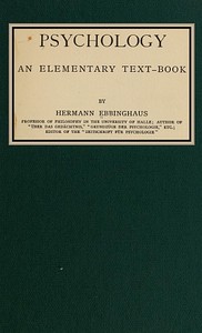 Cover of Psychology: an elementary text-book
