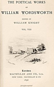 Cover of The Poetical Works of William Wordsworth — Volume 8 (of 8)