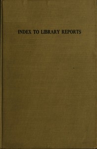 Cover of Index to Library Reports