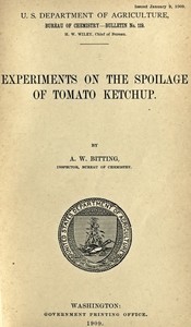 Cover of Experiments on the Spoilage of Tomato Ketchup