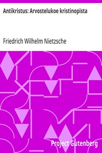 Cover of Antikristus: Arvostelukoe kristinopista