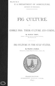 Cover of Fig Culture Edible Figs: Their Culture and Curing. Fig Culture in the Gulf States.