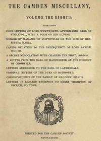 Cover of Correspondence of the Family of Haddock, 1657-1719 The Camden Miscellany: Volume the Eighth