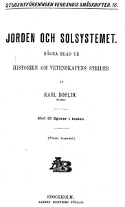 Cover of Jorden och solsystemet : $b Några blad ur historien om vetenskapens strider