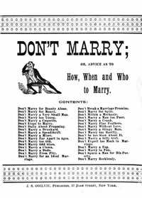 Cover of Don't marry : $b or, Advice on how, when and who to marry