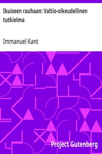 Cover of Ikuiseen rauhaan: Valtio-oikeudellinen tutkielma