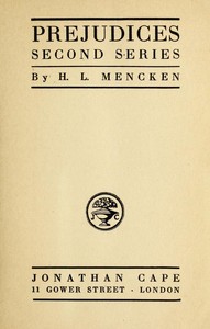 Cover of Prejudices, second series