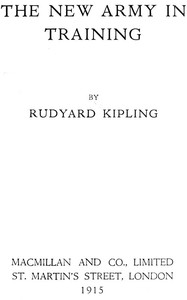 Cover of The New Army in Training