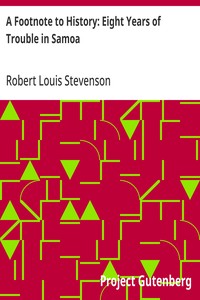 Cover of A Footnote to History: Eight Years of Trouble in Samoa